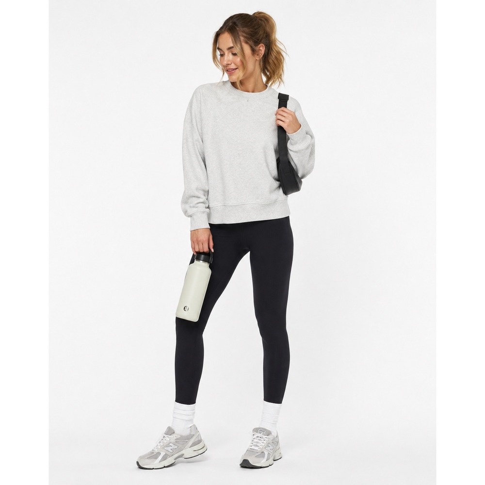 Lululemon Scuba Crewneck Pullover Sweatshirt Grey Small Pockets Thumbholes Small
